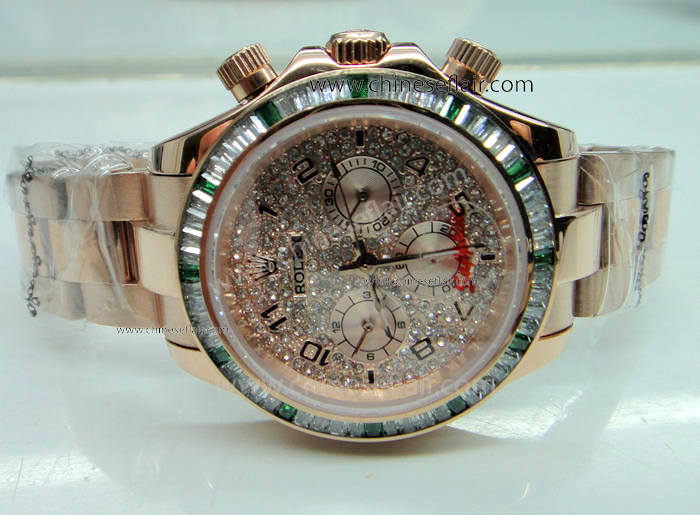 Rolex Daytona watch Lady Size Rose Gold Case Diamond Dial